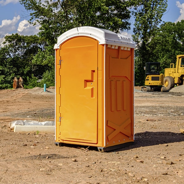 how often are the porta potties cleaned and serviced during a rental period in Menlo Iowa